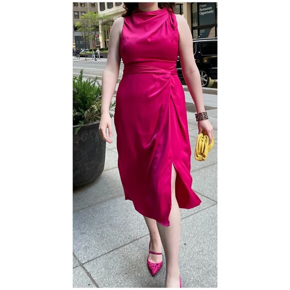 NWOT Banana Republic Tie Neck Sheath Dress - US 10 - Picture 1 of 9